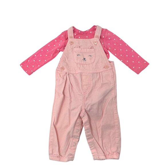 Baby Girls Bibbed Overalls, Body Suit, 2 Jumpers - Size 6 Month - Picture 2 of 12